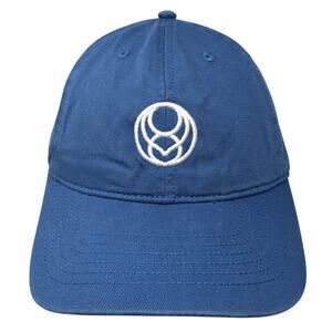 ISO Slideback Baseball Cap Blue One Size Adjustable Embroidered 6 Panel